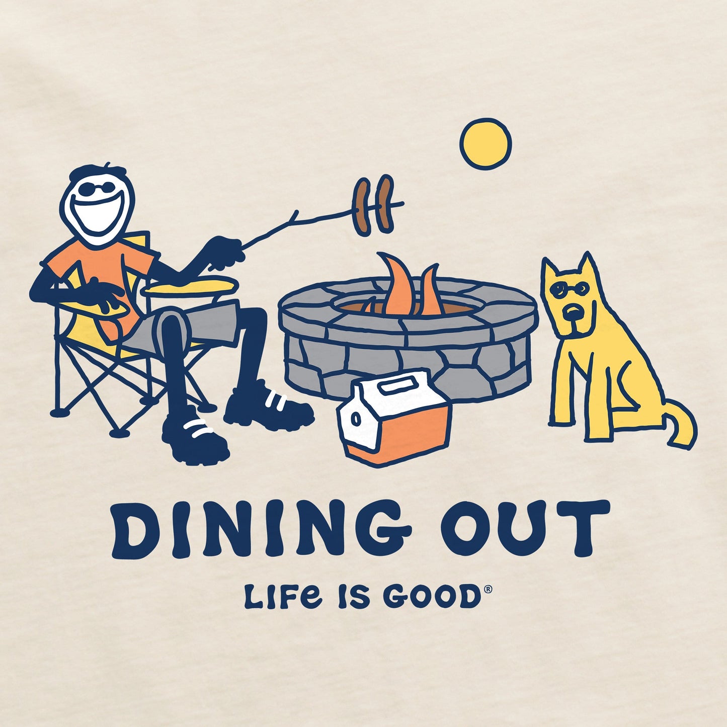 Men's Jake and Rocket Dining Out Short Sleeve Crusher Tee
