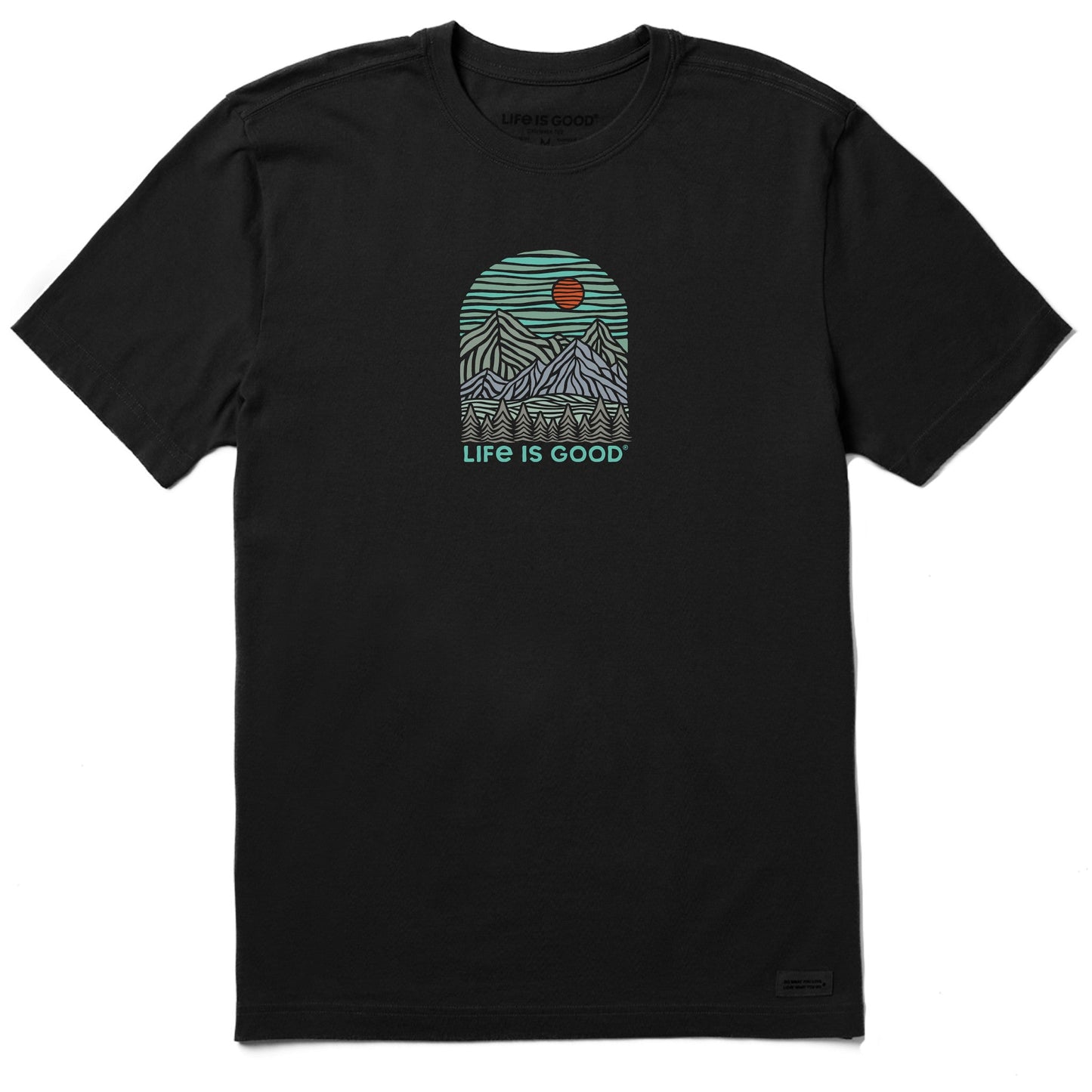 Men's Woodblock Mountain Mini Short Sleeve Crusher Tee