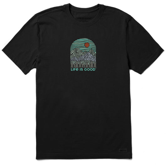 Men's Woodblock Mountain Mini Short Sleeve Crusher Tee