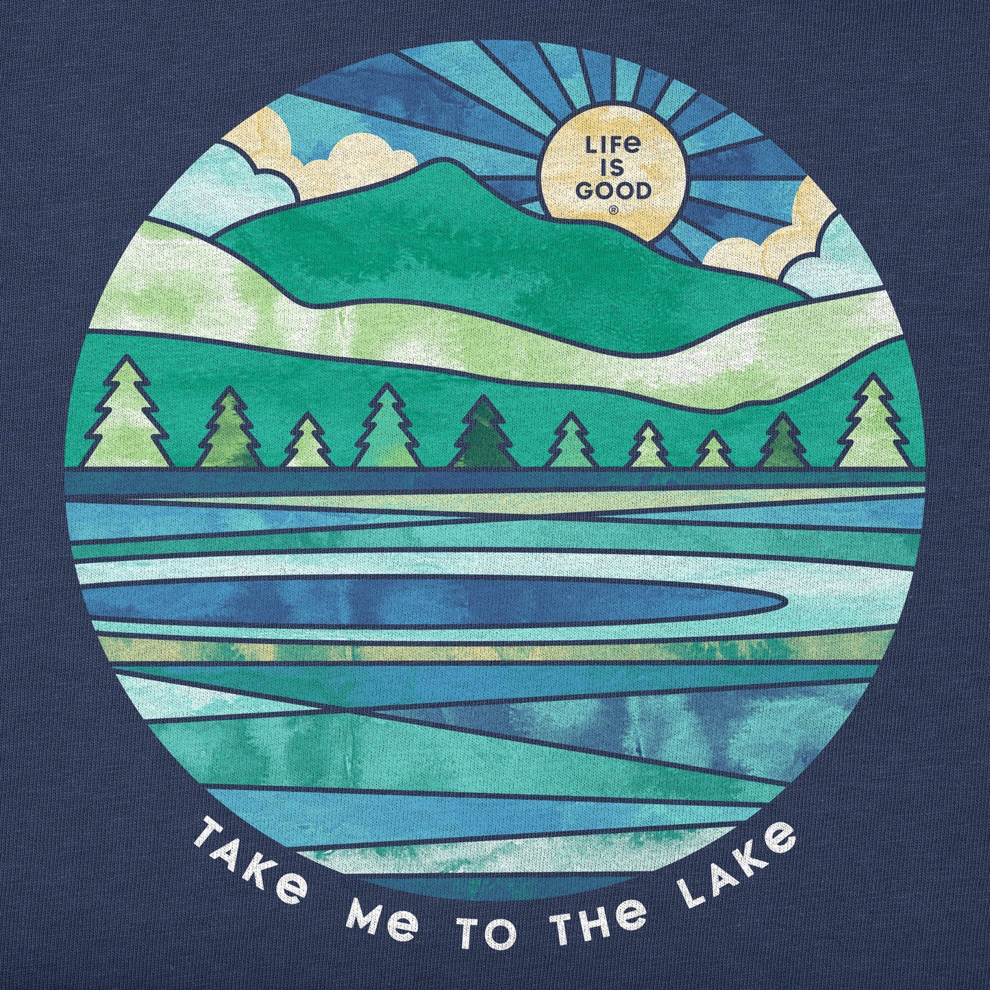 Men's Washy Take Me To The Lake Short Sleeve Crusher Tee