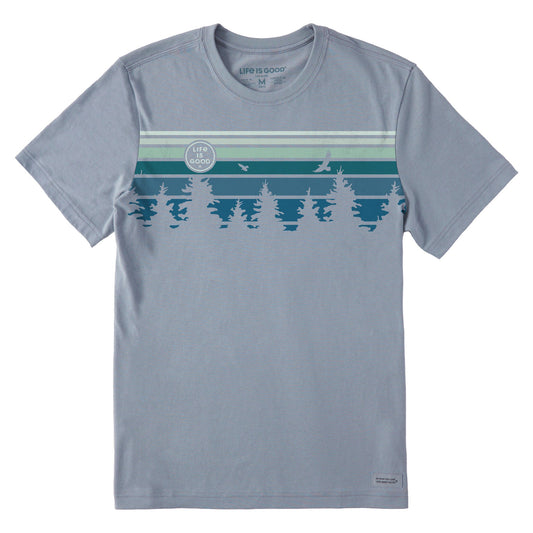 Men's Tree Striped Sky Short Sleeve Crusher Tee