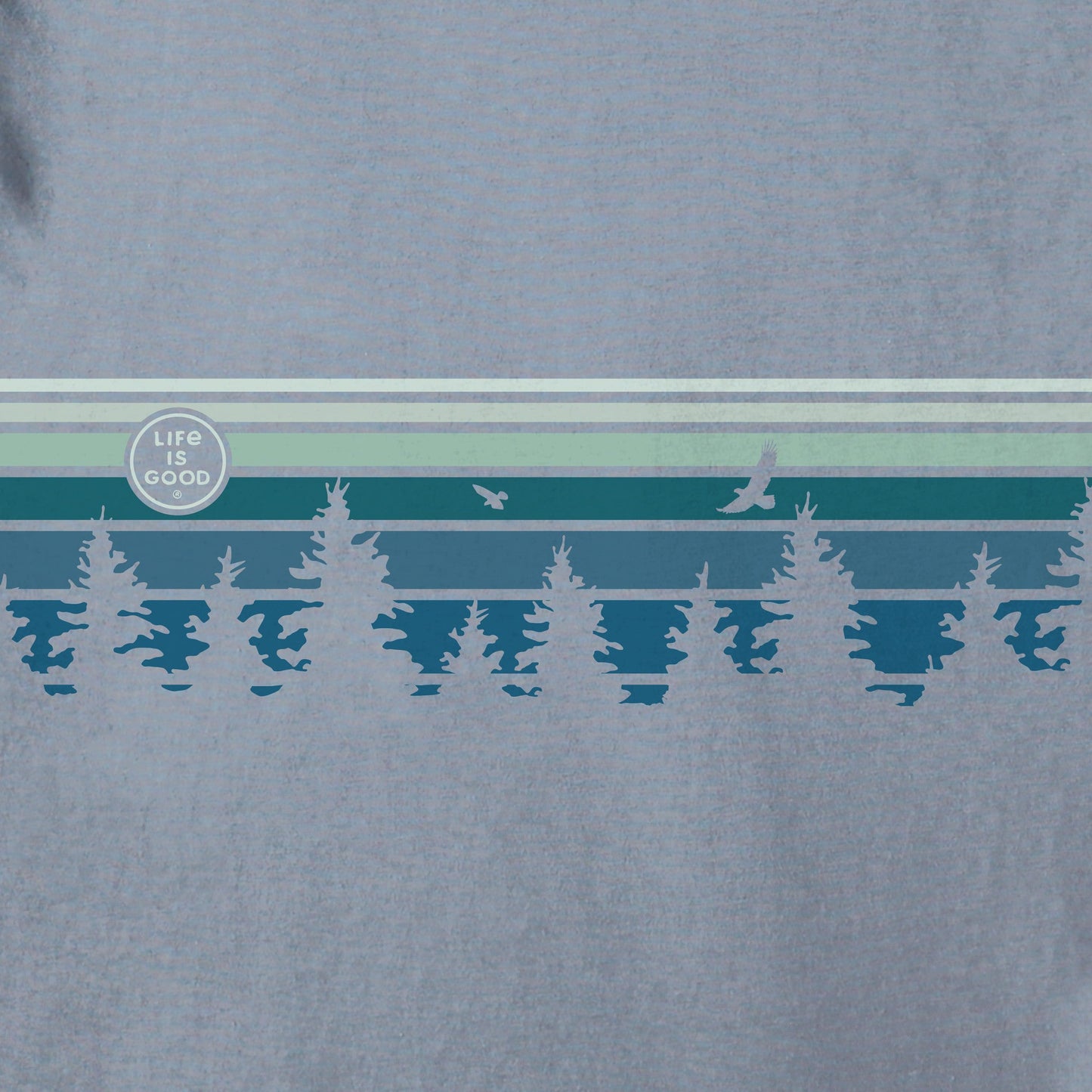 Men's Tree Striped Sky Short Sleeve Crusher Tee