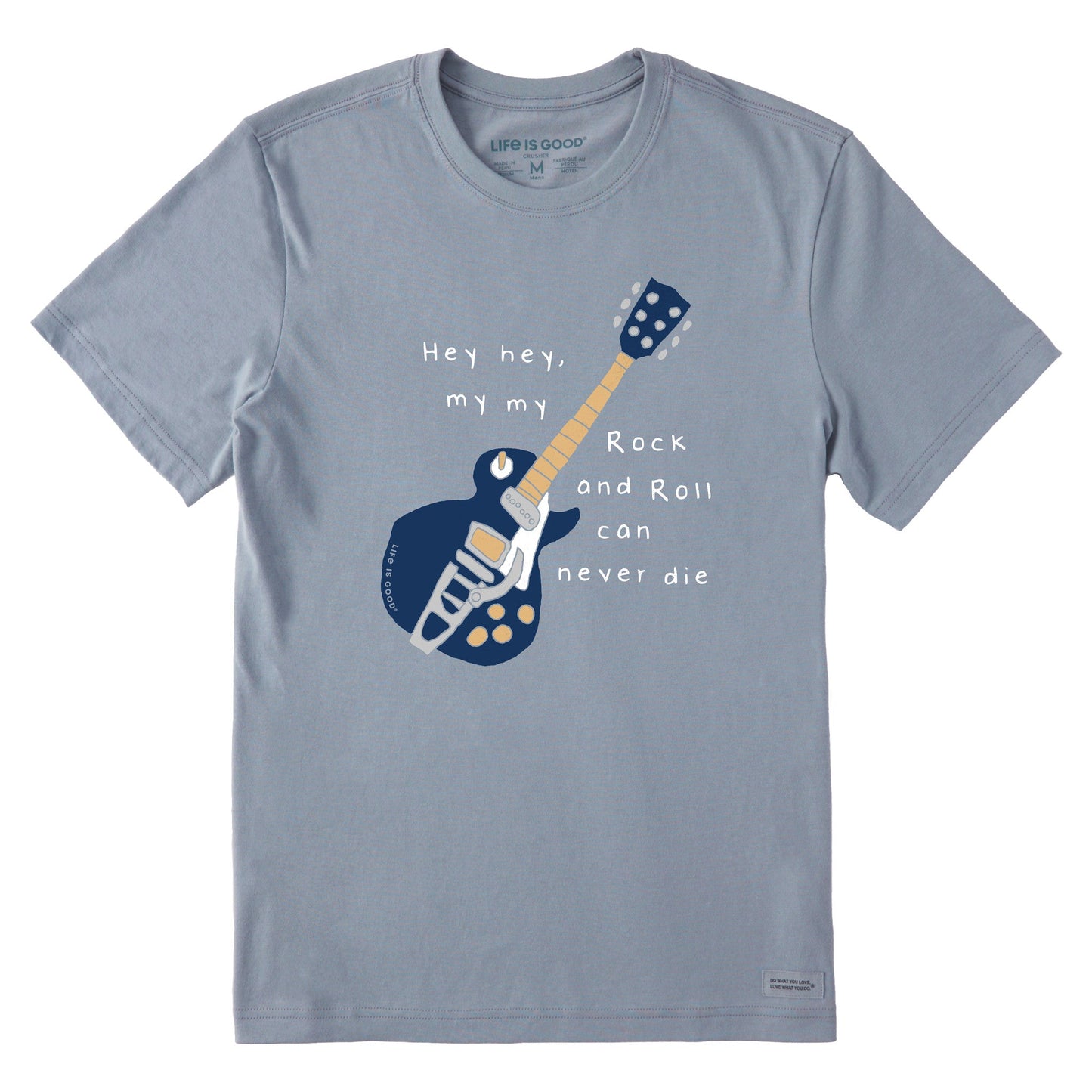 Men's Guitar Rock & Roll Can Never Die Short Sleeve Tee