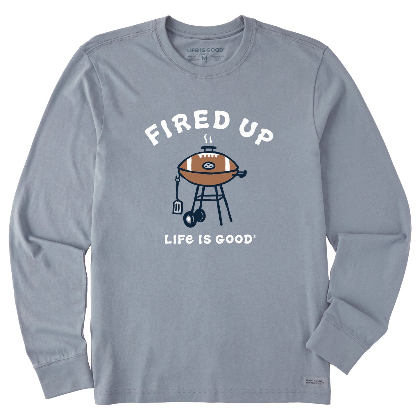 Men's Fired Up Grill Long Sleeve Crusher Tee