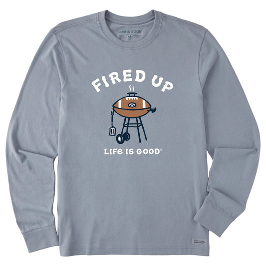 Men's Fired Up Grill Long Sleeve Crusher Tee