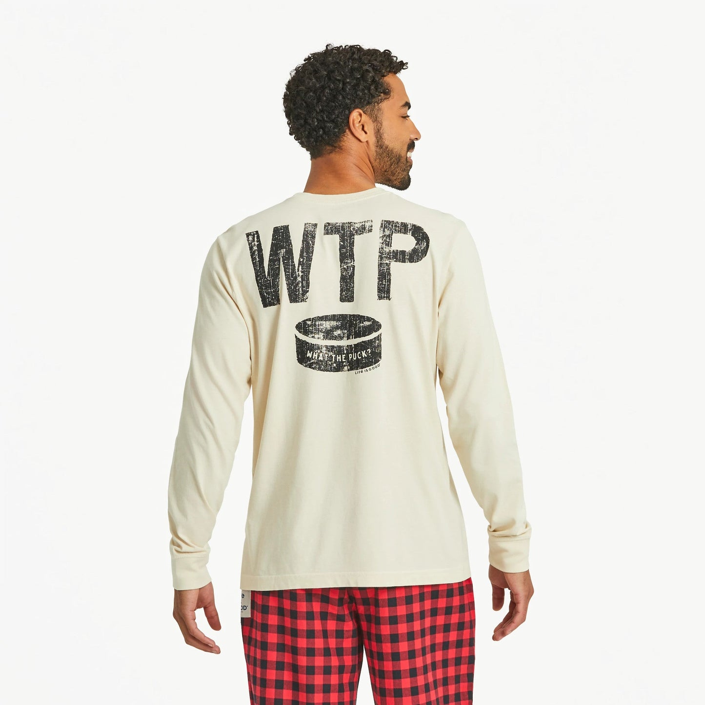 Men's What The Puck Long Sleeve Crusher Tee