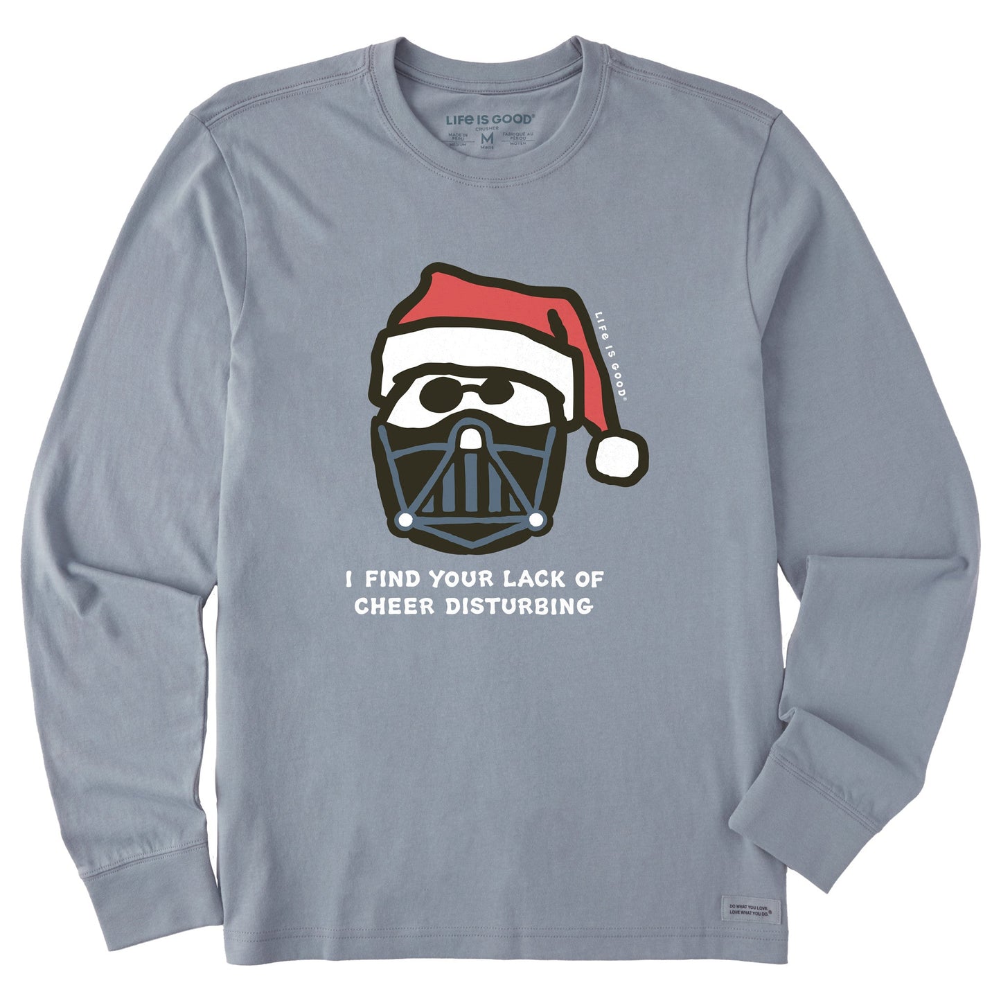 Men's Santa's Dark Side Long Sleeve Crusher Tee