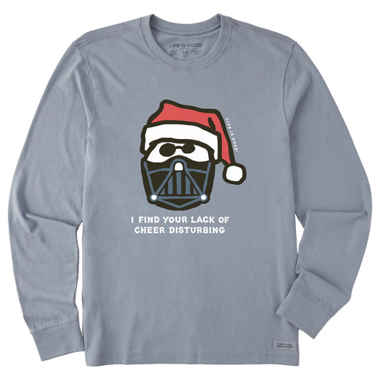Men's Santa's Dark Side Long Sleeve Crusher Tee