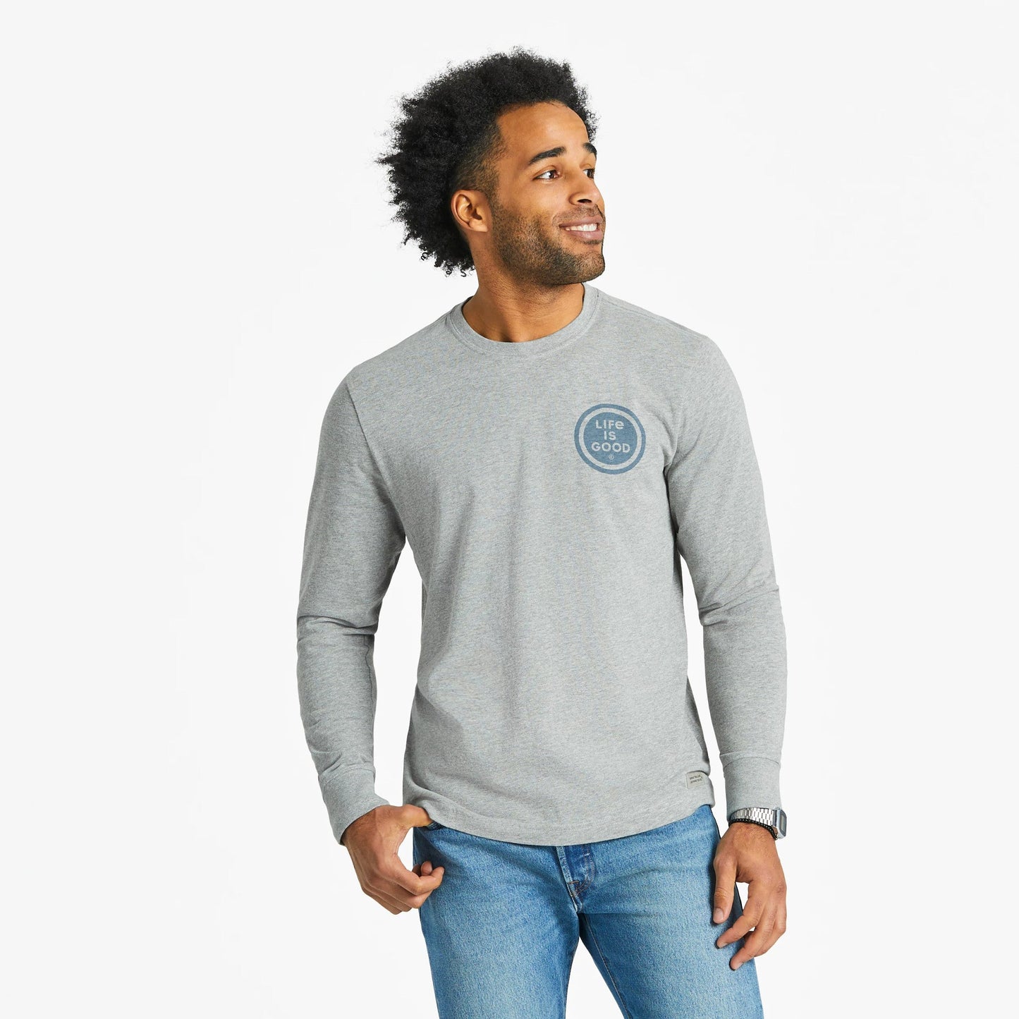 Men's LIG Wordmark Stack Long Sleeve Crusher Tee