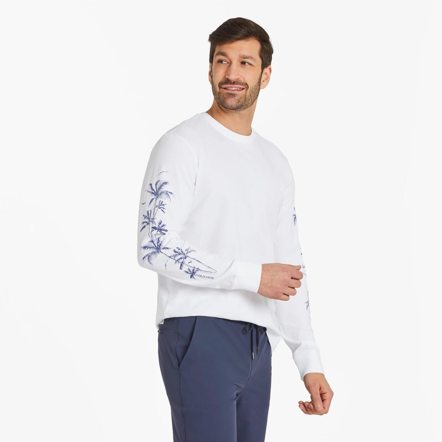 Men's Here For The Palms Long Sleeve Crusher Tee