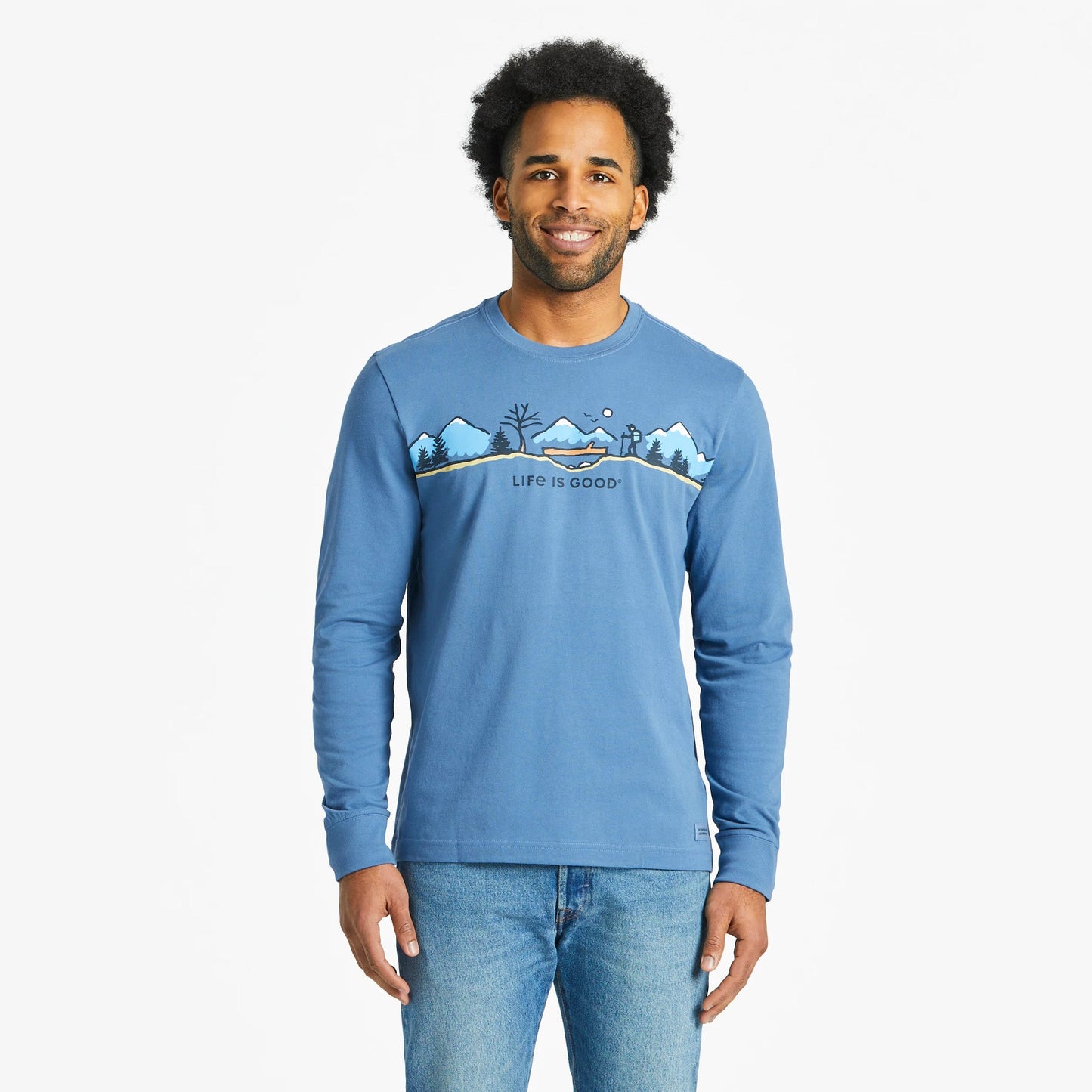 Men's Log Bridge Hike Vista Long Sleeve Crusher Tee