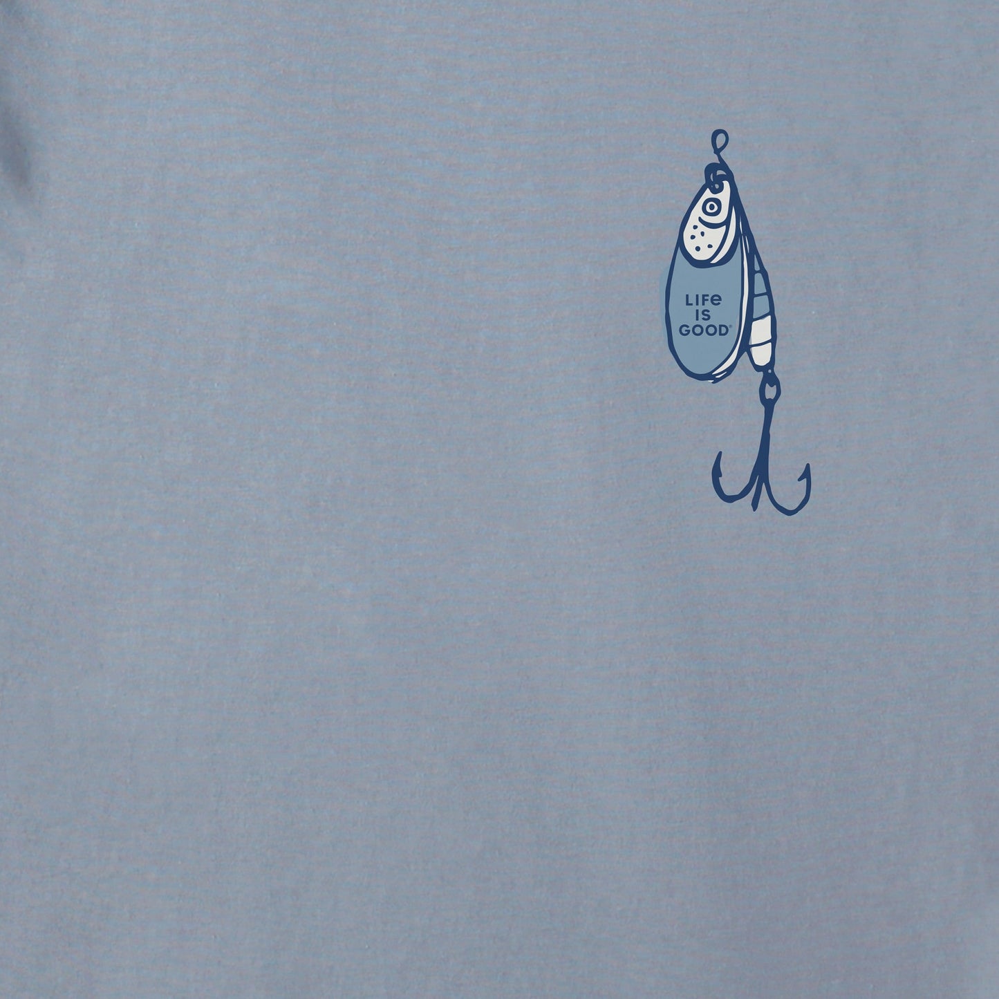 Men's Fish More Worry Less Hooks and Tackle Long Sleeve Crusher Tee