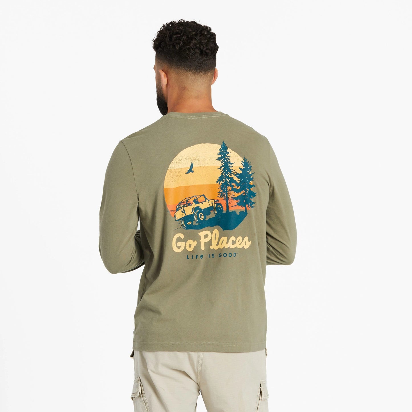 Men's Go Places Long Sleeve Crusher Tee