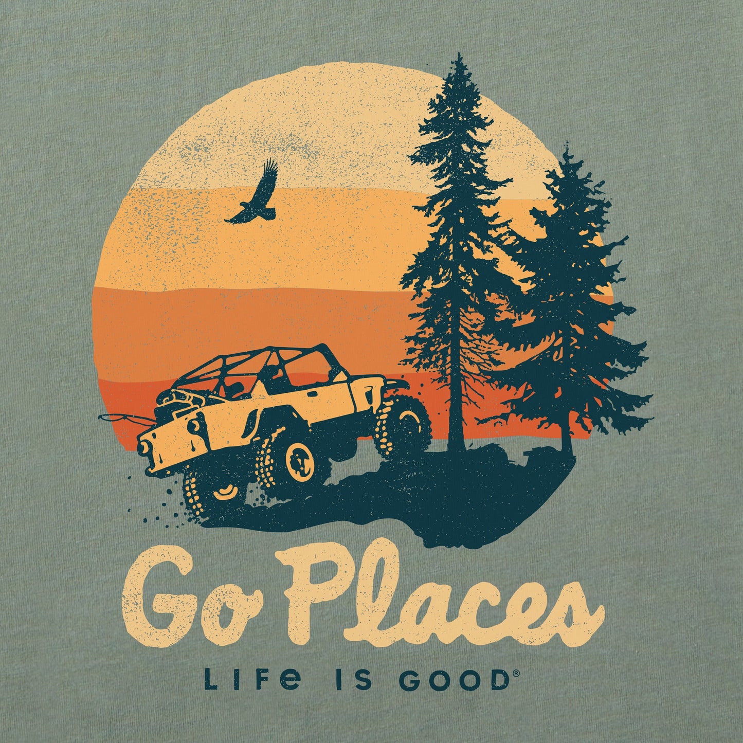 Men's Go Places Long Sleeve Crusher Tee