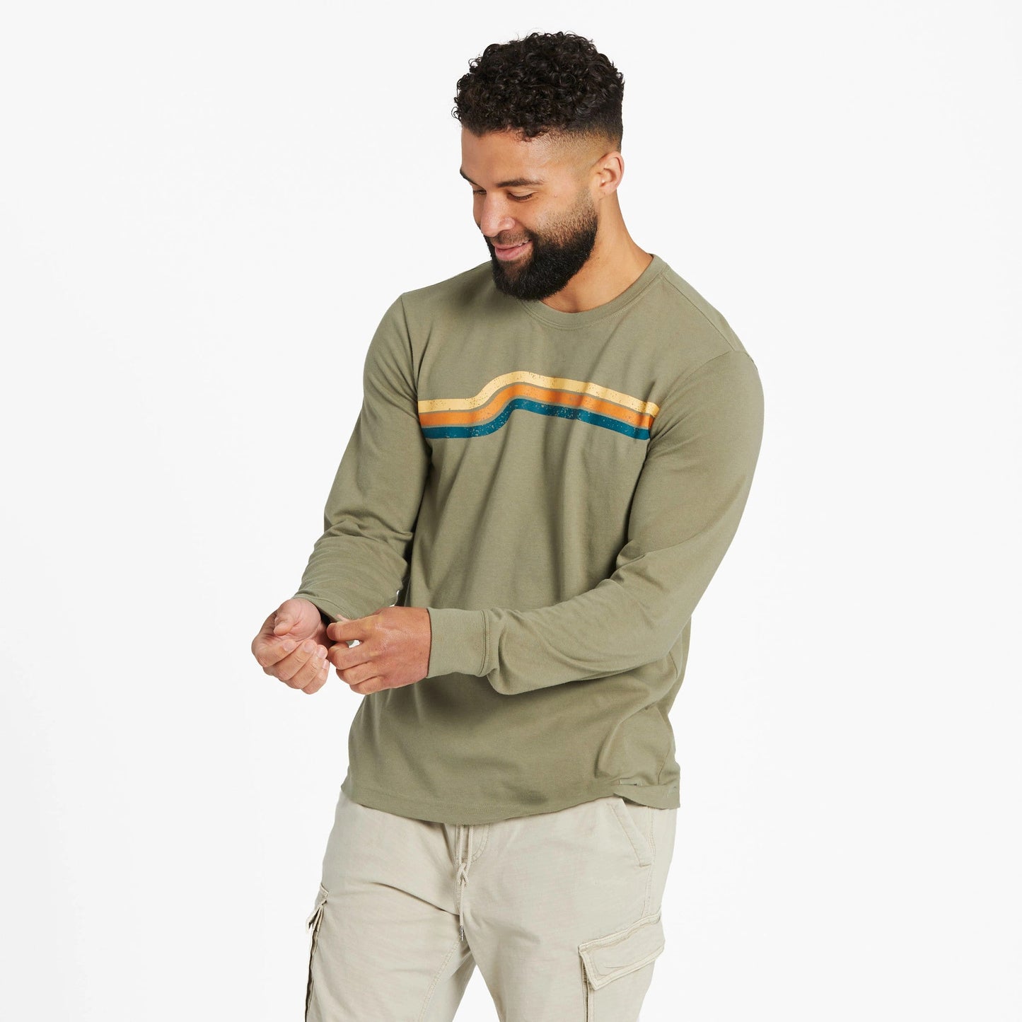 Men's Go Places Long Sleeve Crusher Tee