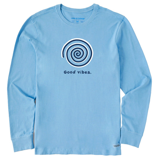Men's Good Vibes Spiral Long Sleeve Crusher Tee