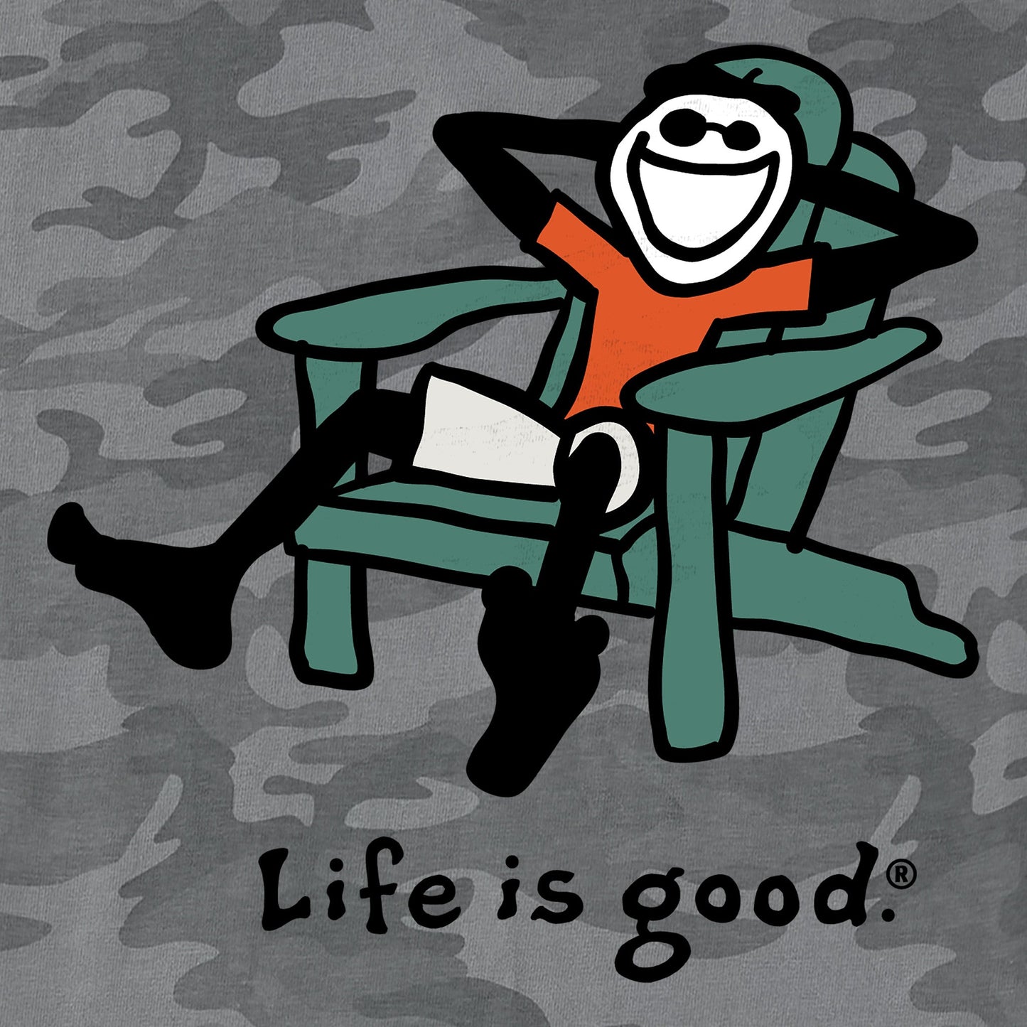 Men's Adirondack Jake Chill Short Sleeve Allover Printed Crusher Tee