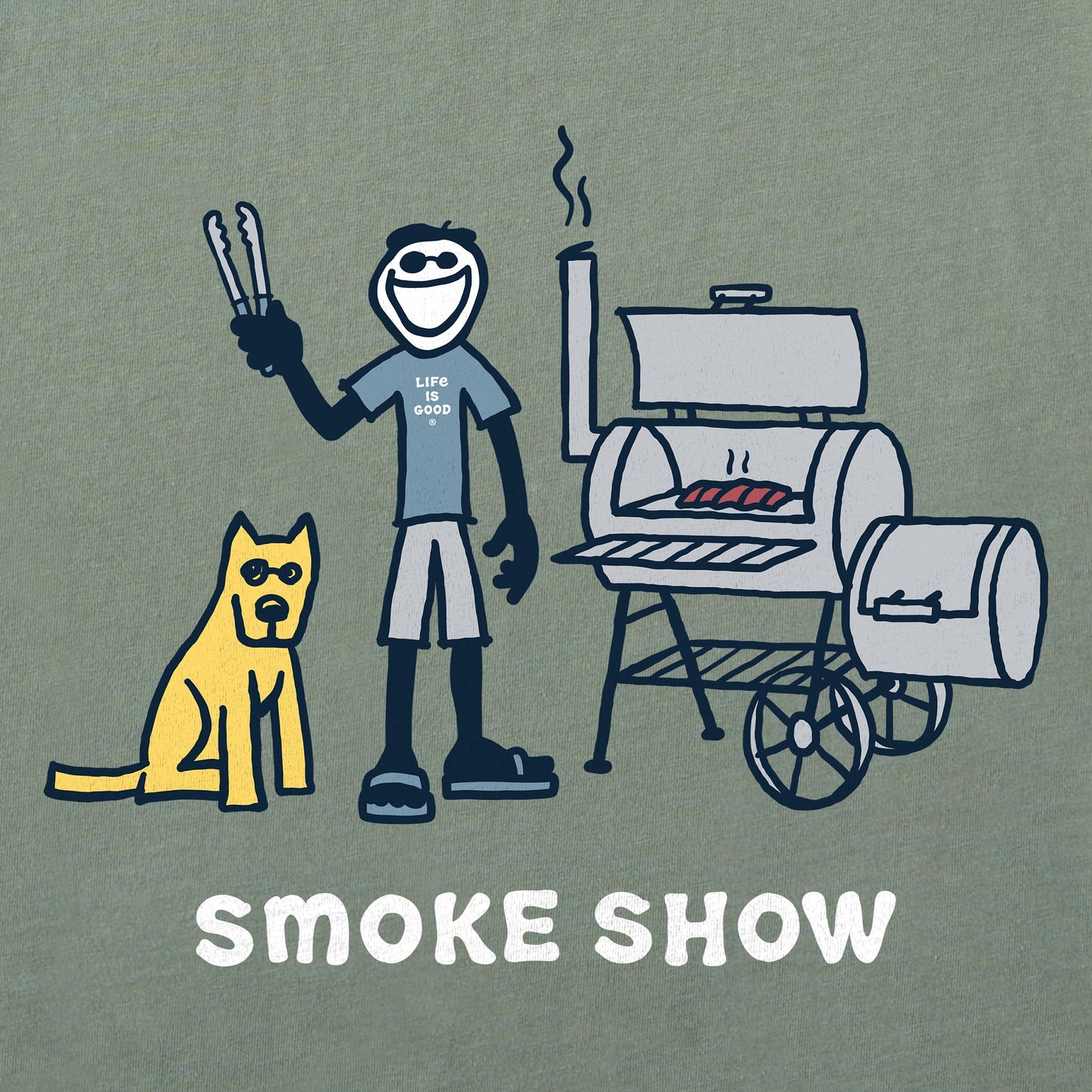 Men's Jake and Rocket Smoke Show Long Sleeve Crusher-LITE Tee