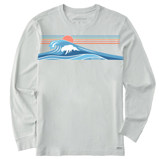 Men's Wavy Stripes Long Sleeve Crusher-LITE Tee