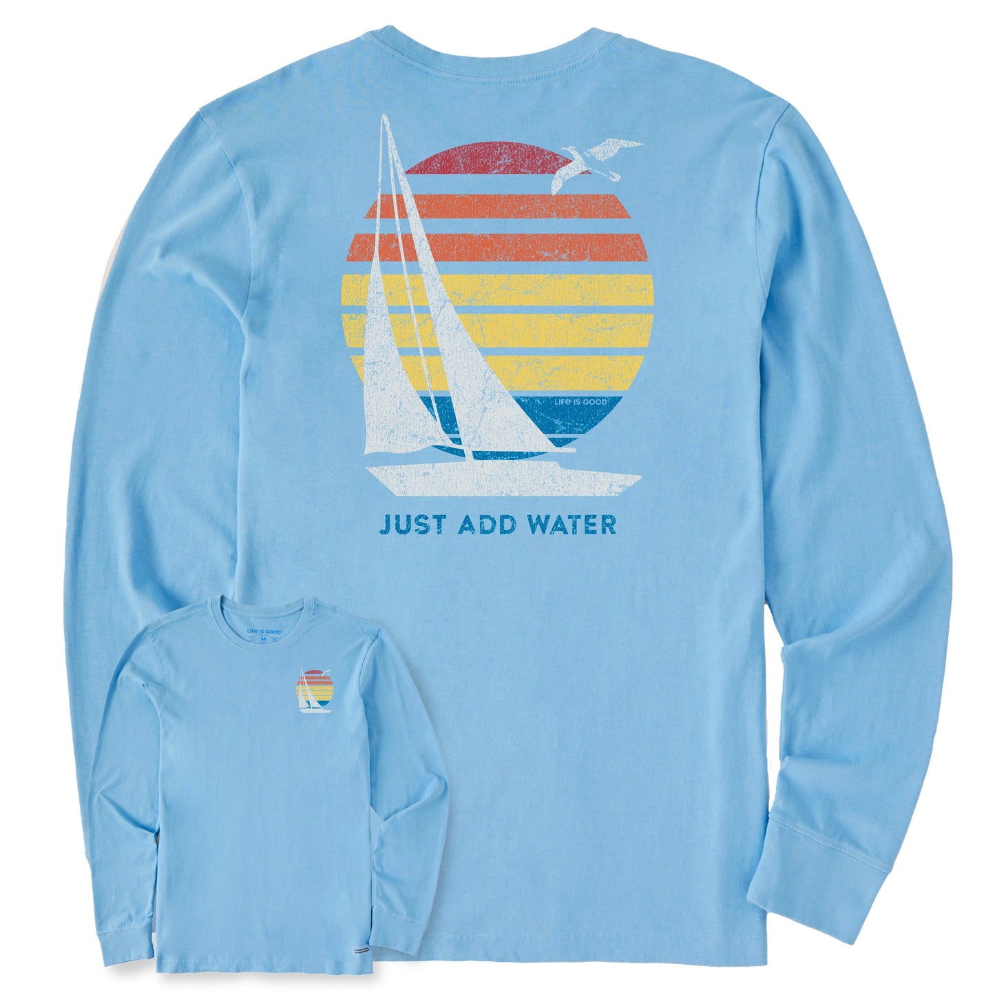 Men's Just Add Water Sailboat Long Sleeve Crusher-LITE Tee