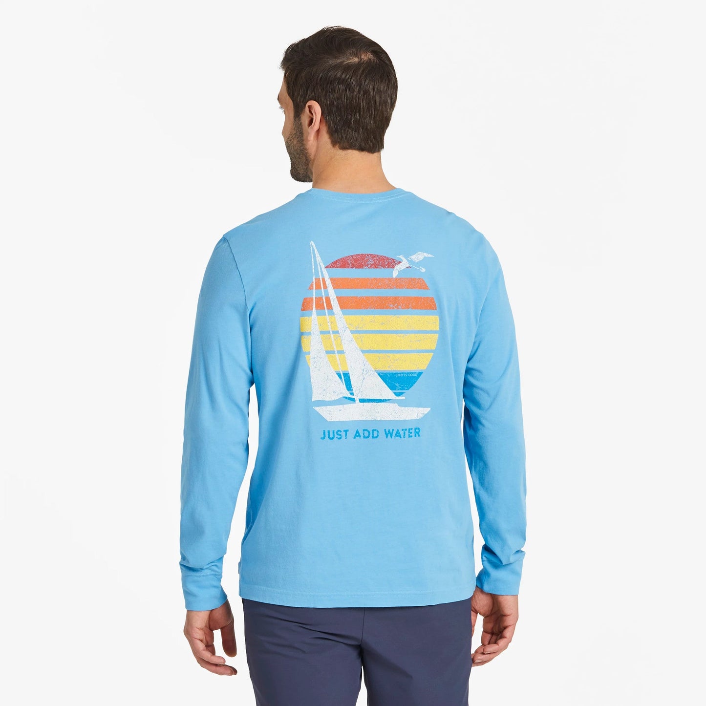 Men's Just Add Water Sailboat Long Sleeve Crusher-LITE Tee