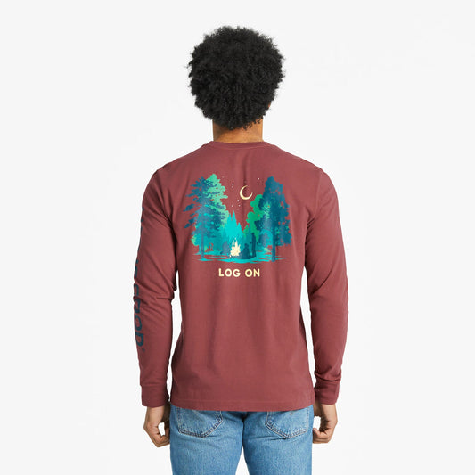 Men's Log On Campfire Long Sleeve Crusher-LITE Tee