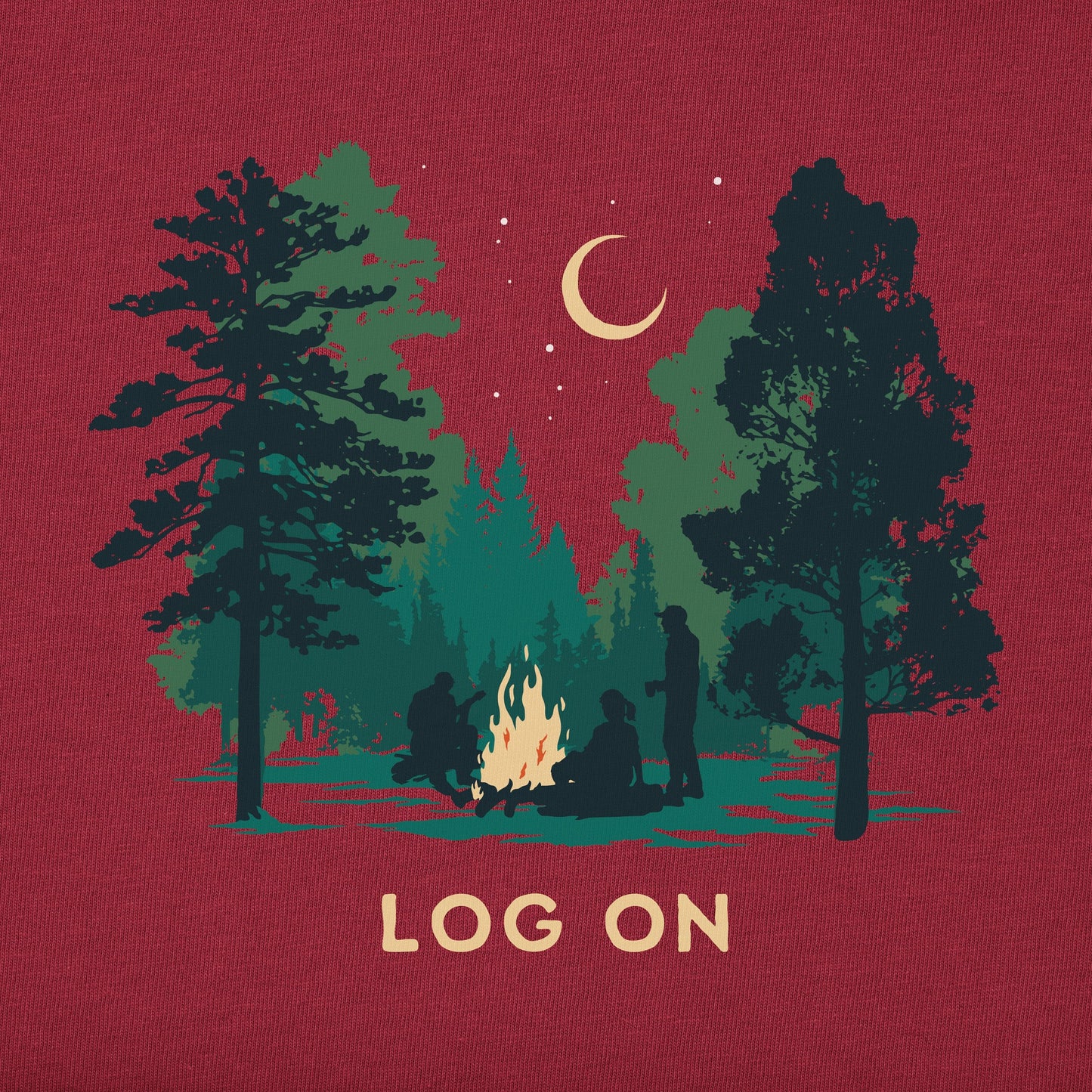 Men's Log On Campfire Long Sleeve Crusher-LITE Tee