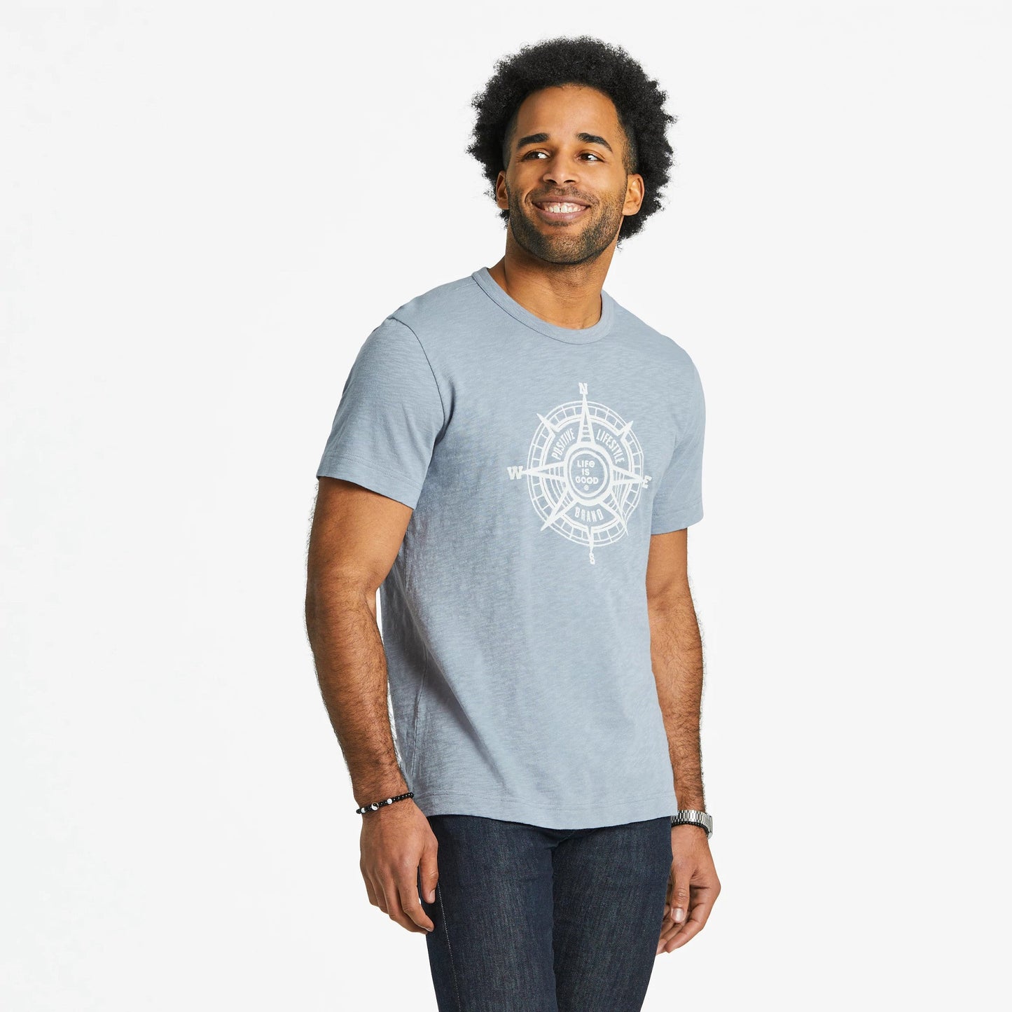 Men's Positive Compass Textured Slub Tee