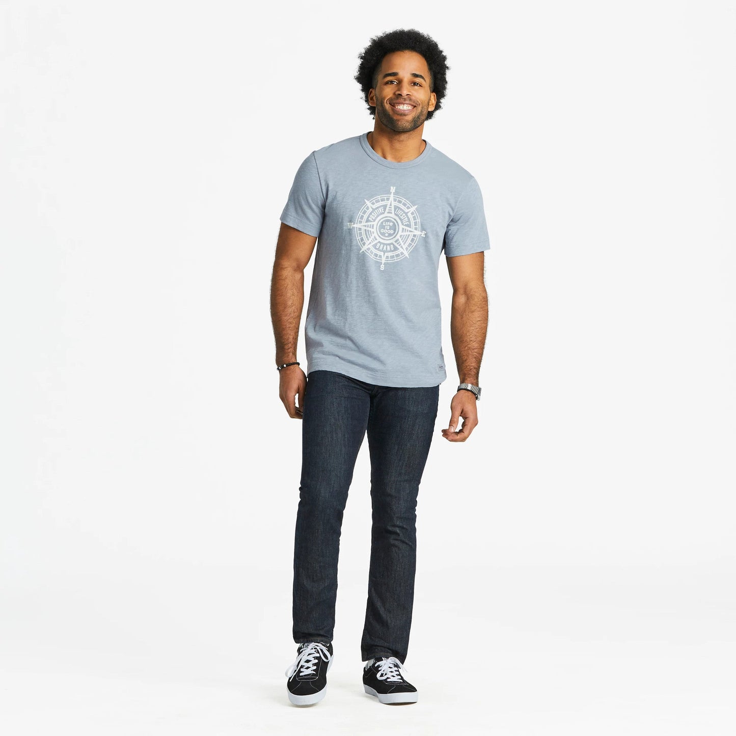 Men's Positive Compass Textured Slub Tee
