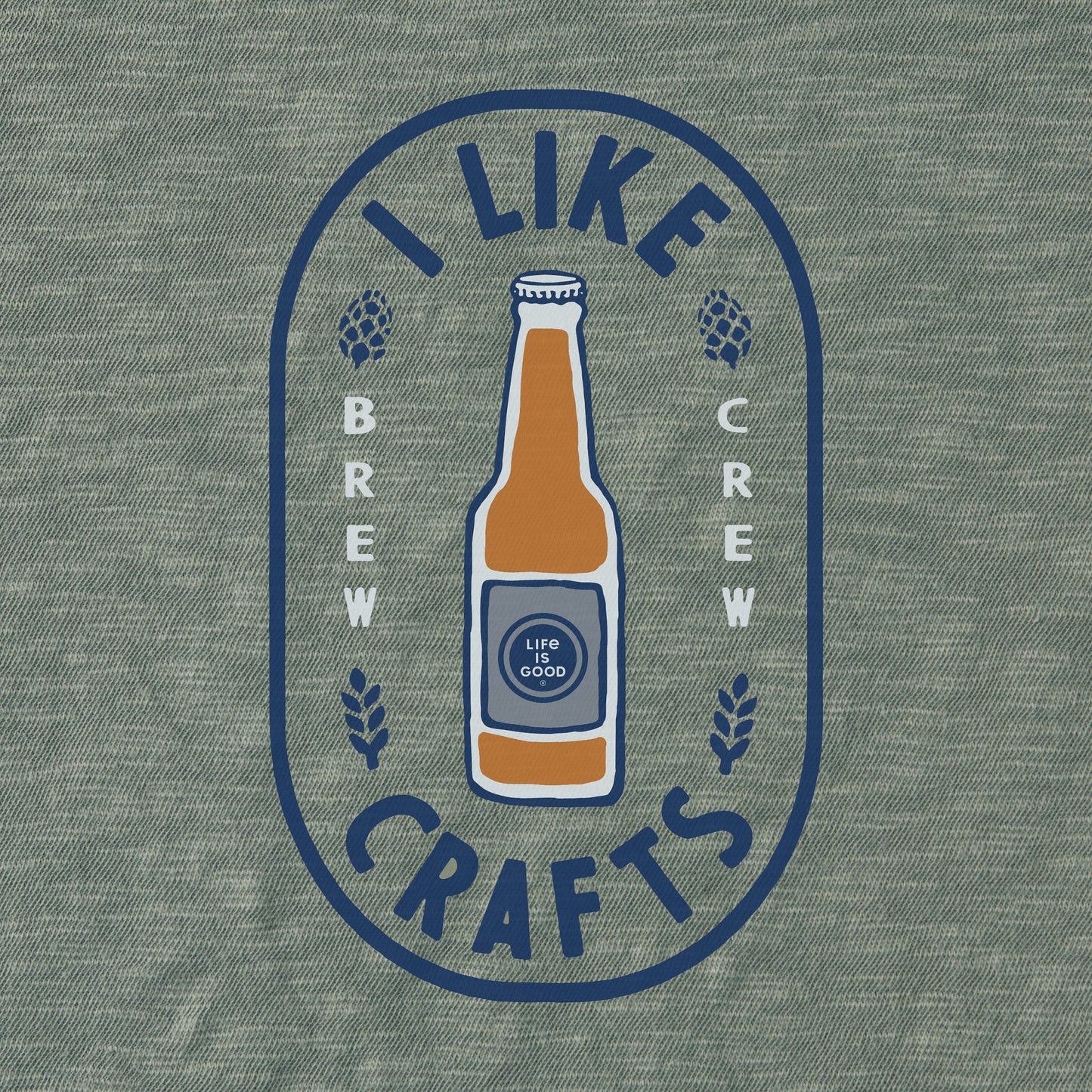 Men's I Like Crafts Label Textured Slub Tee