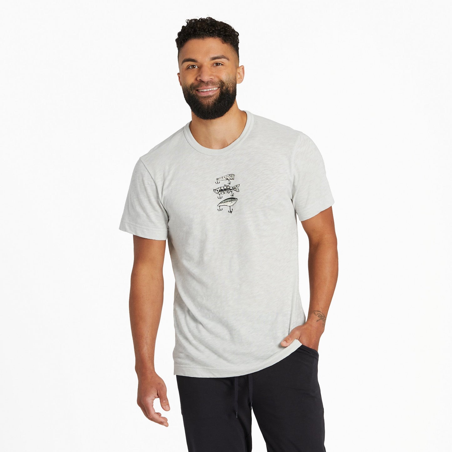 Men's Hooks and Tackle Textured Slub Tee