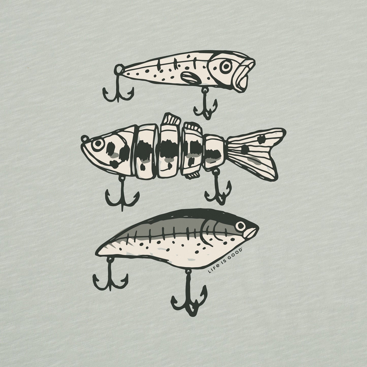 Men's Hooks and Tackle Textured Slub Tee