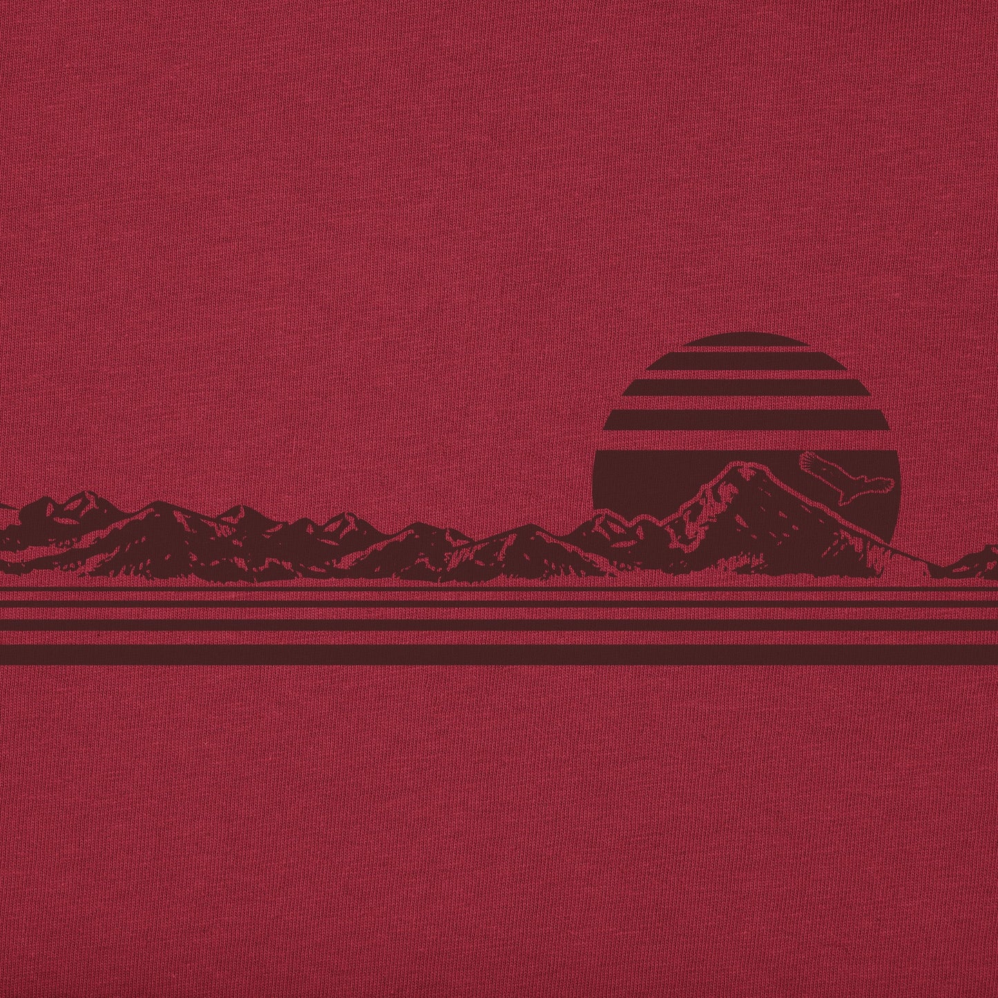 Men's Retro Mountainscape Textured Slub Tee