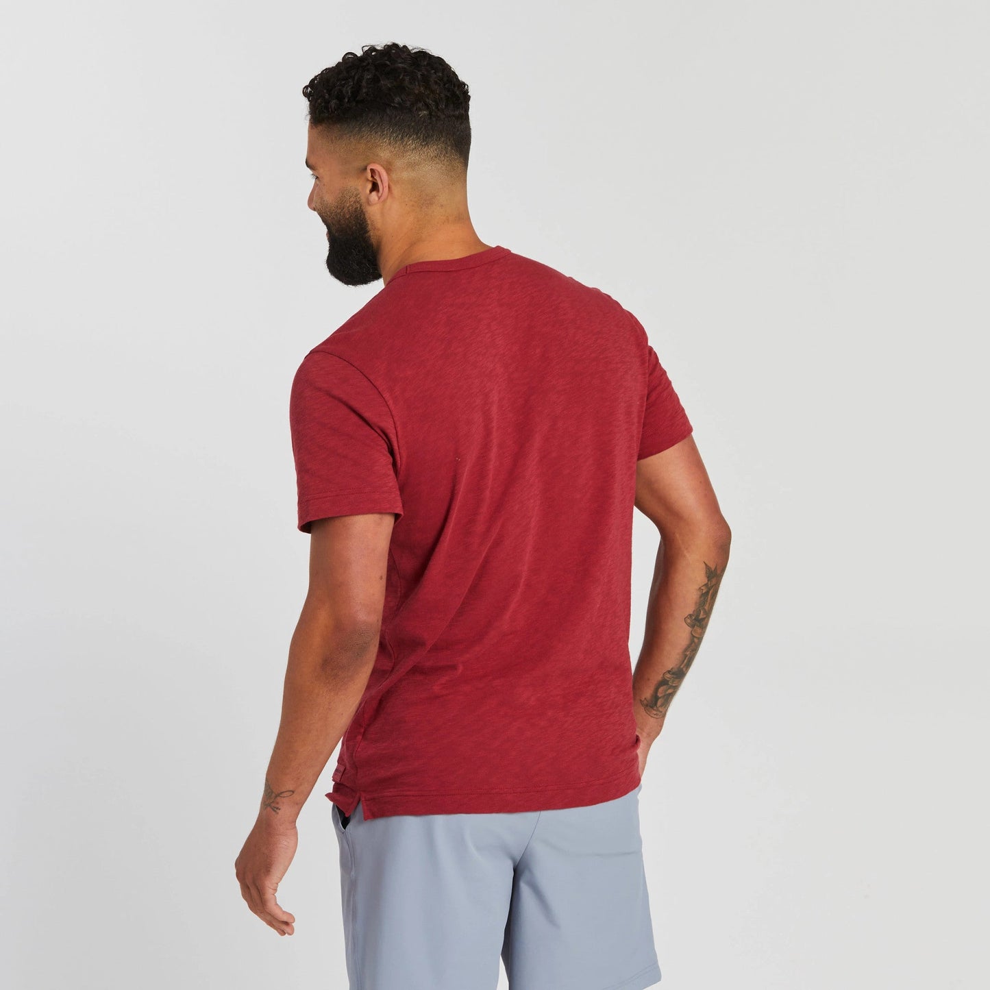 Men's Retro Mountainscape Textured Slub Tee