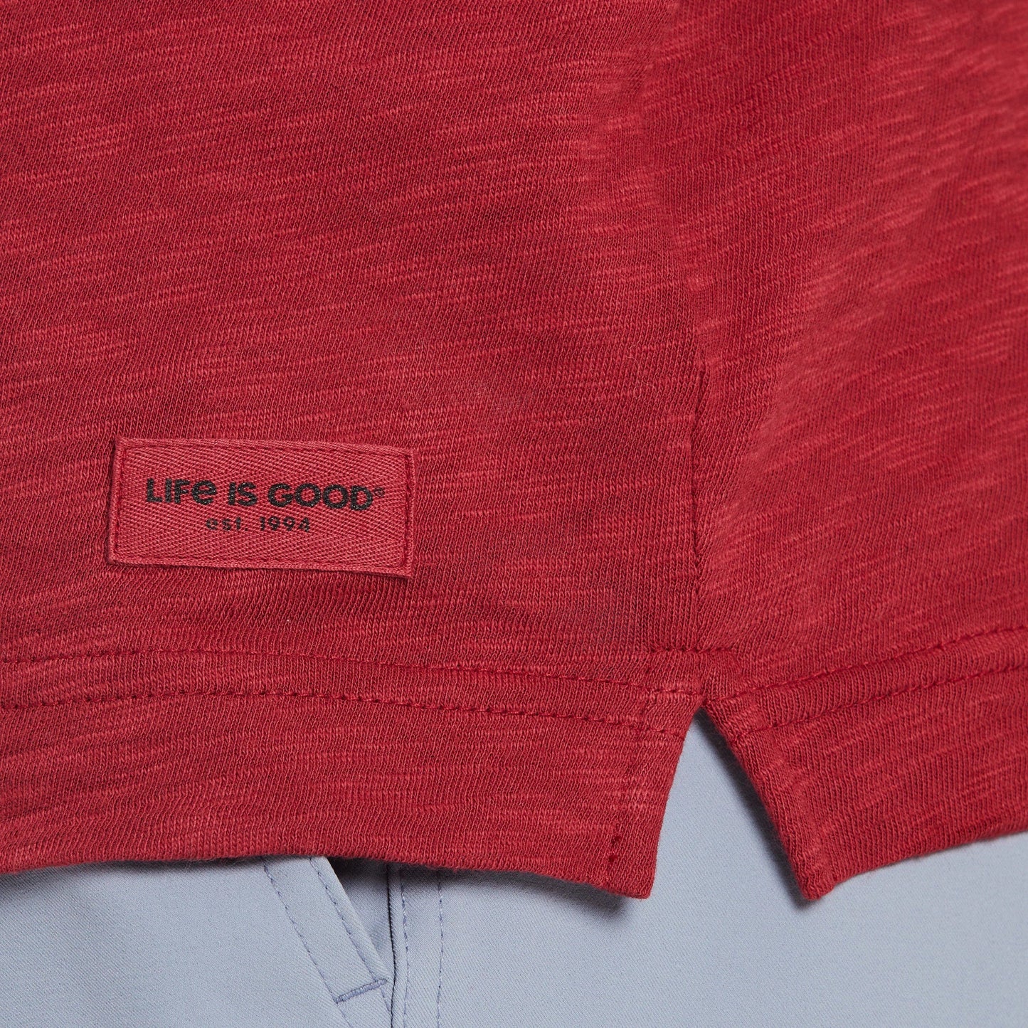 Men's Retro Mountainscape Textured Slub Tee