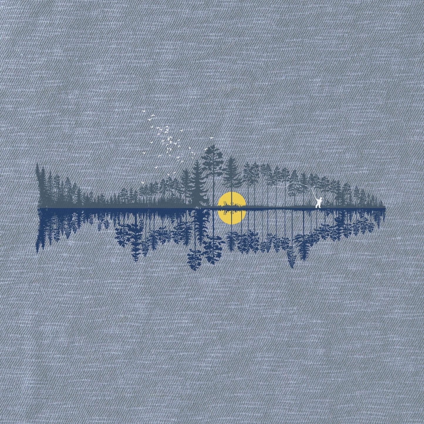 Men's Fishscape Textured Slub Hoodie