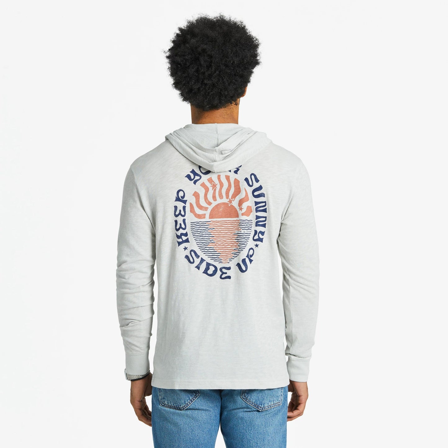 Men's Keep Your Sunny Side Up Textured Slub Hoodie