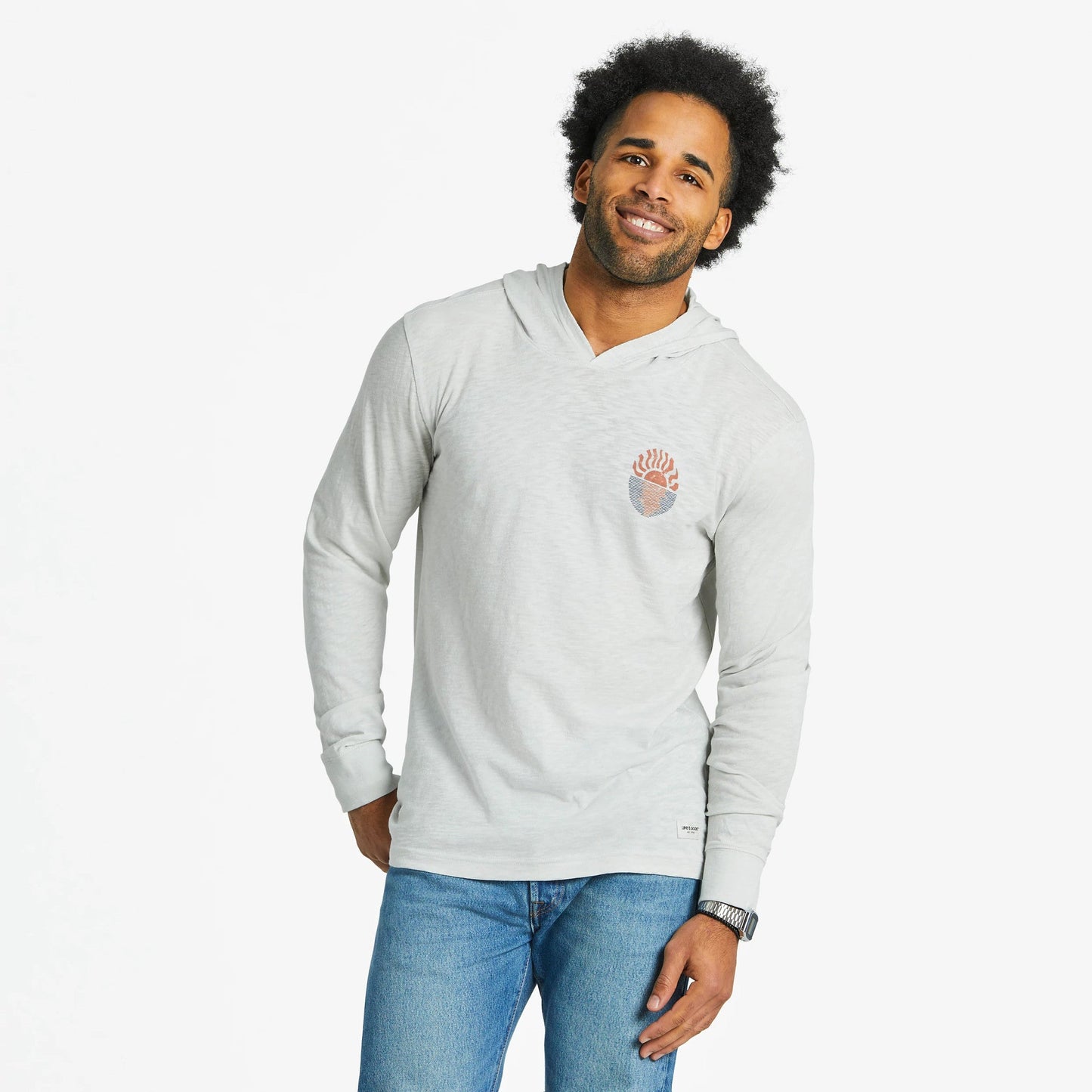 Men's Keep Your Sunny Side Up Textured Slub Hoodie