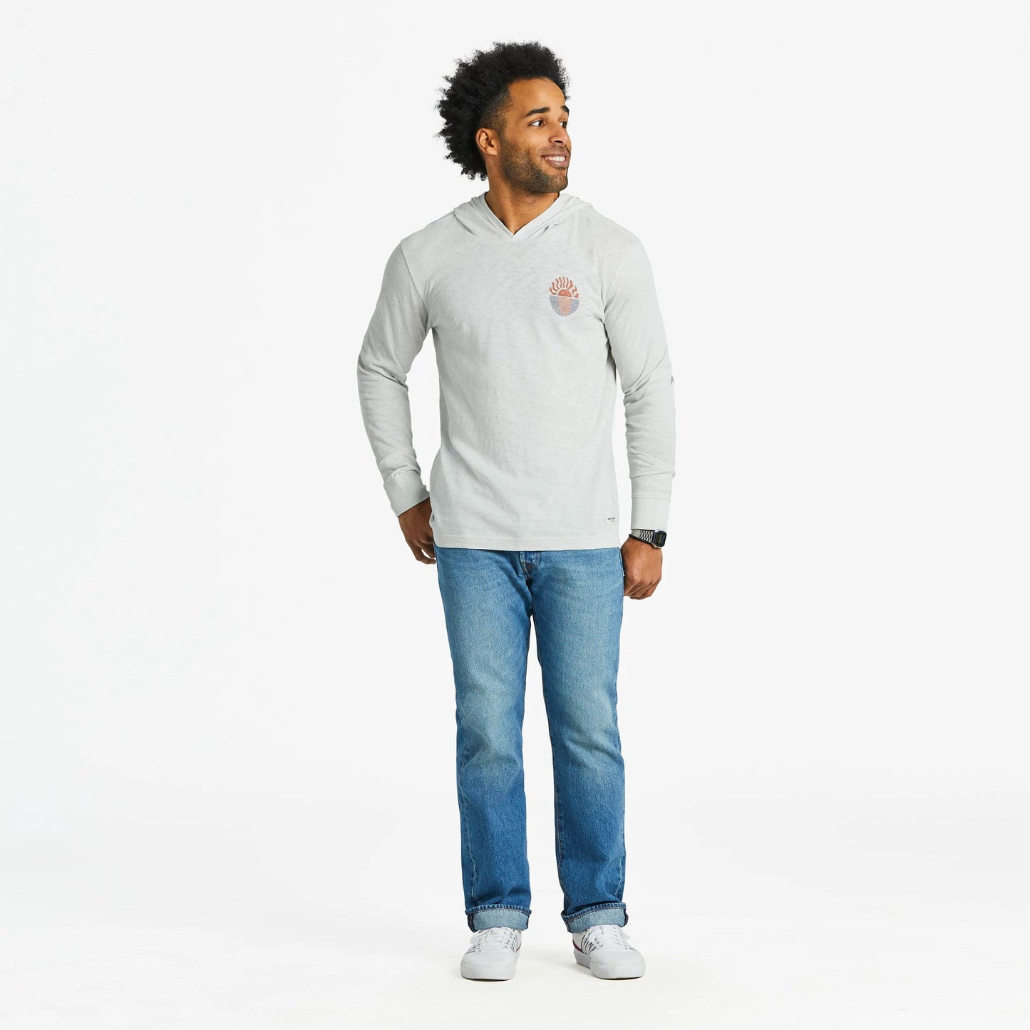 Men's Keep Your Sunny Side Up Textured Slub Hoodie