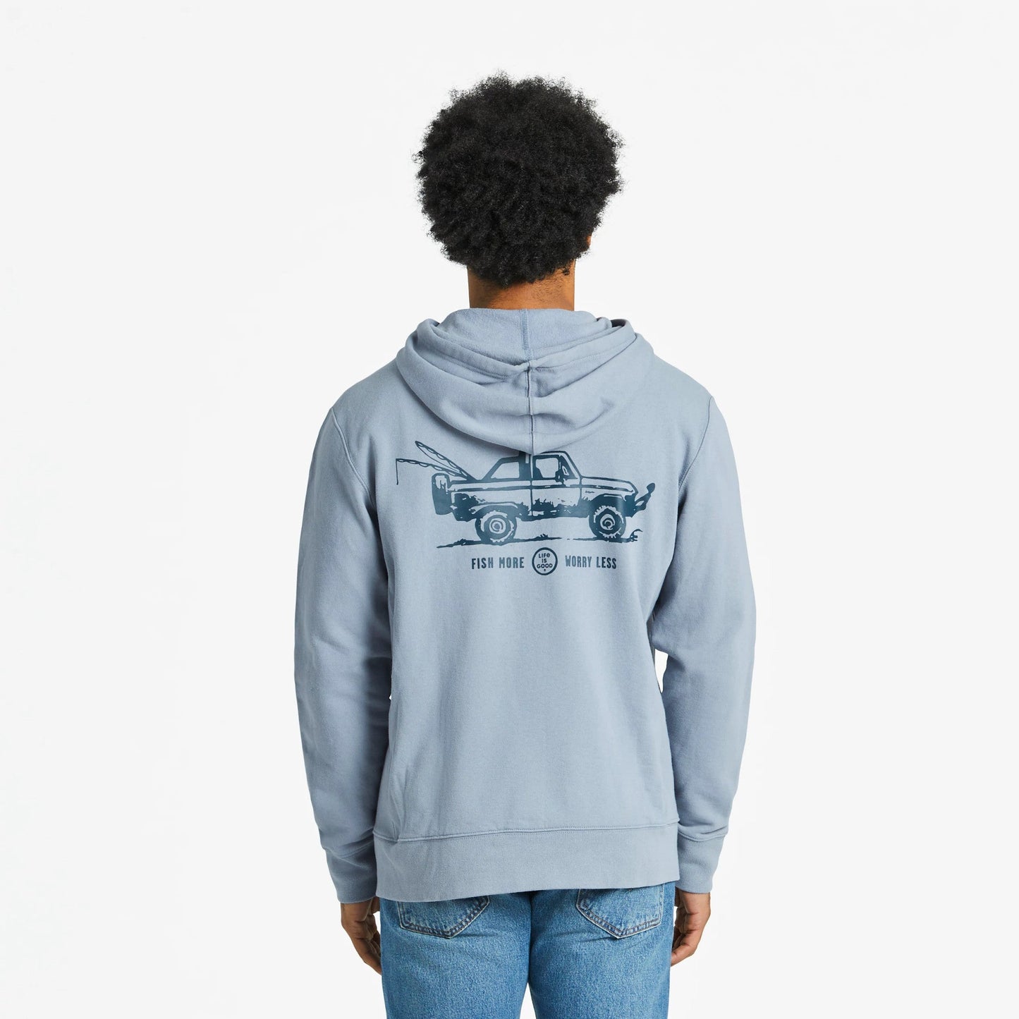 Men's Fish More Truck Simply True Fleece Zip Hoodie