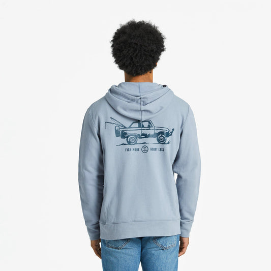 Men's Fish More Truck Simply True Fleece Zip Hoodie