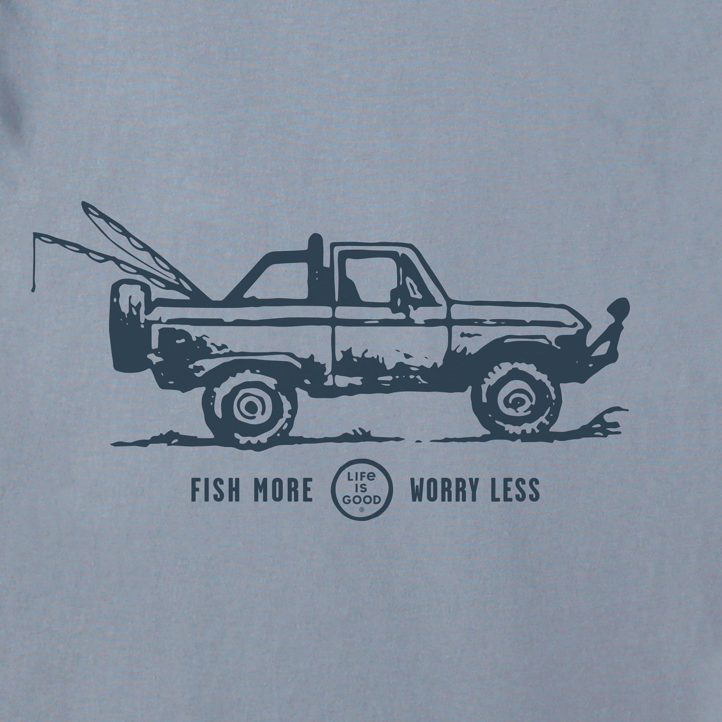 Men's Fish More Truck Simply True Fleece Zip Hoodie