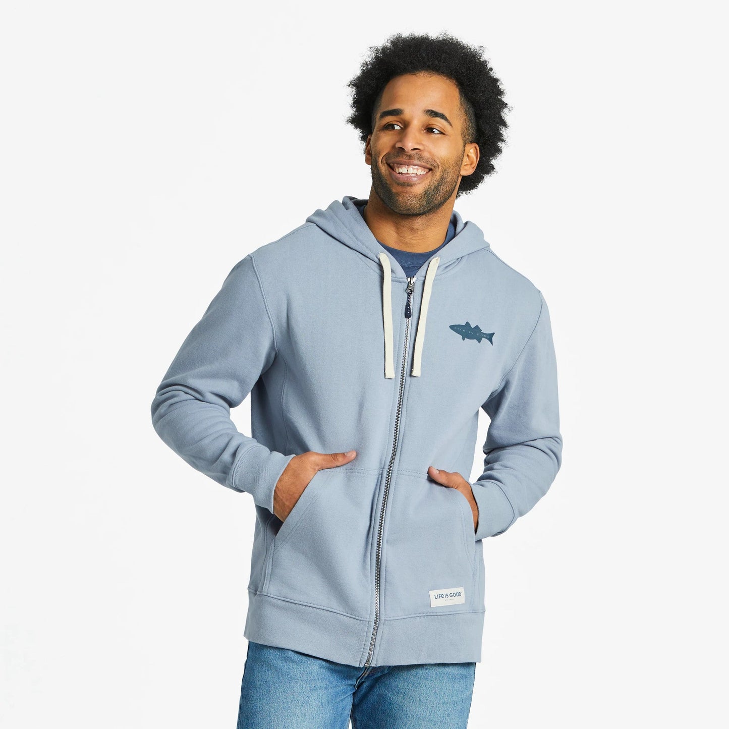 Men's Fish More Truck Simply True Fleece Zip Hoodie