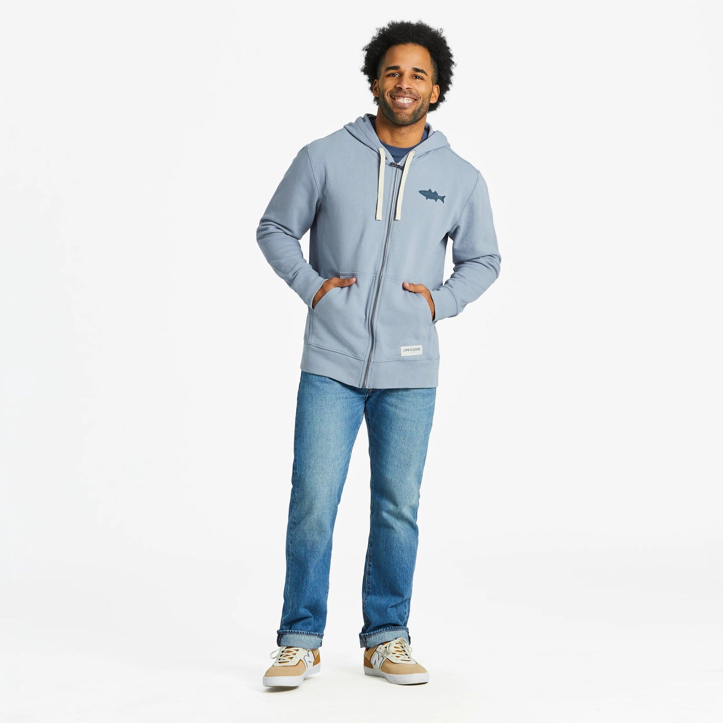 Men's Fish More Truck Simply True Fleece Zip Hoodie