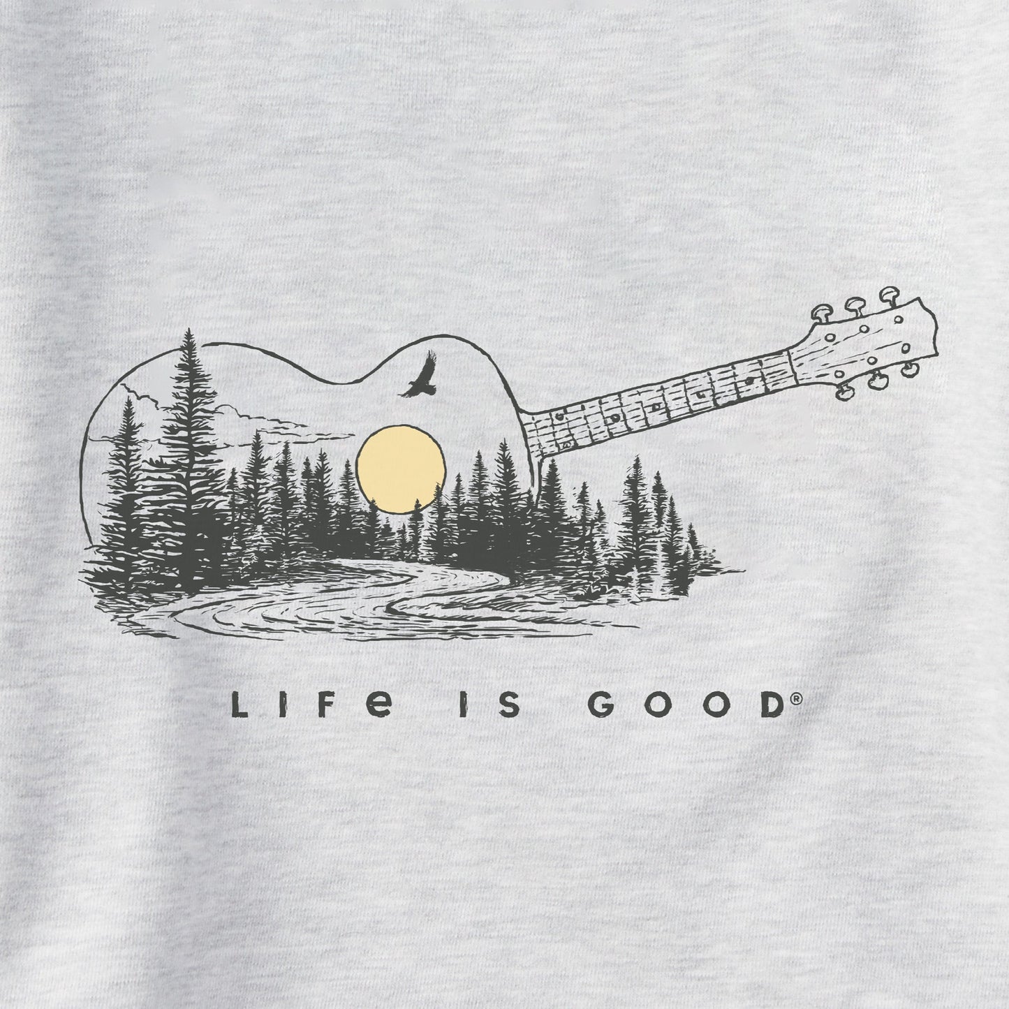 Men's Guitar Landscape Simply True Fleece Zip Hoodie