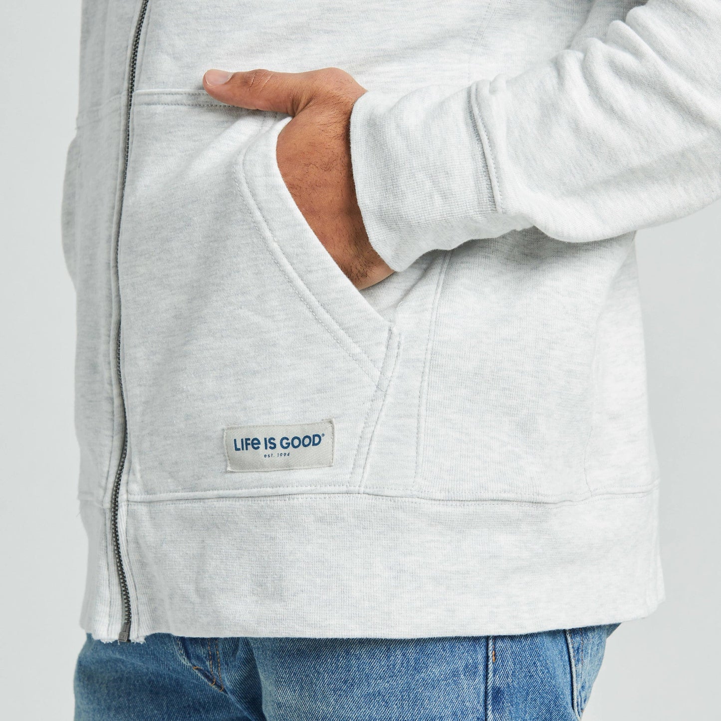 Men's Guitar Landscape Simply True Fleece Zip Hoodie