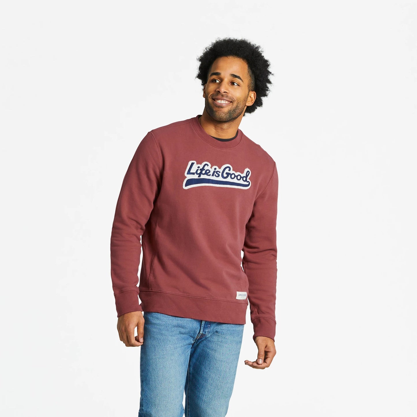 Men's LIG Ballyard Script Simply True Fleece Crew