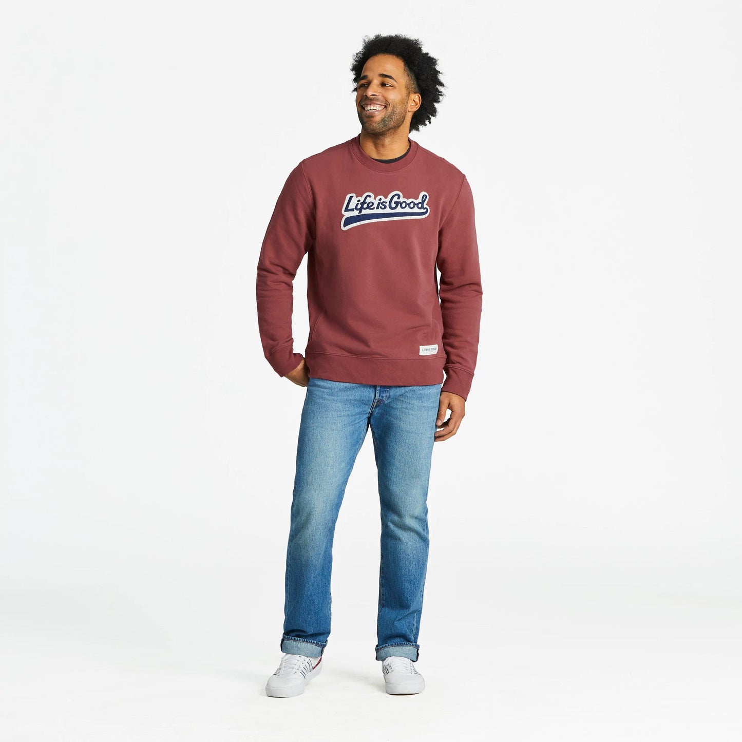 Men's LIG Ballyard Script Simply True Fleece Crew