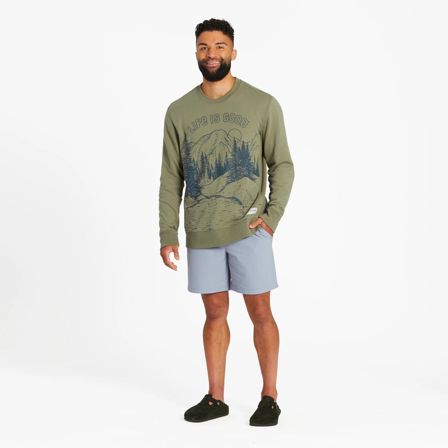 Men's LIG Great Outdoors Landscape Simply True Fleece Crew