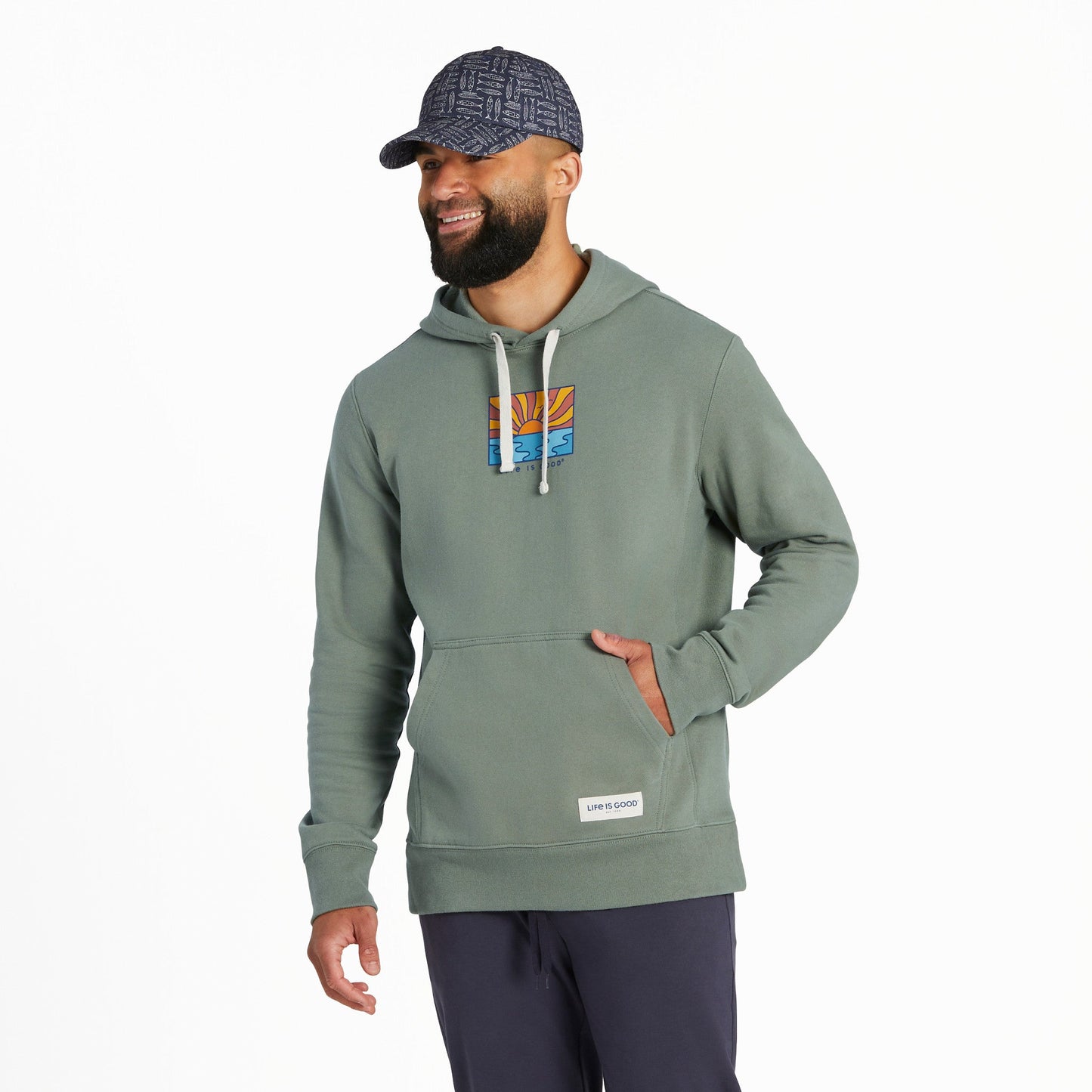 Men's Sun Ocean Icon Simply True Fleece Hoodie